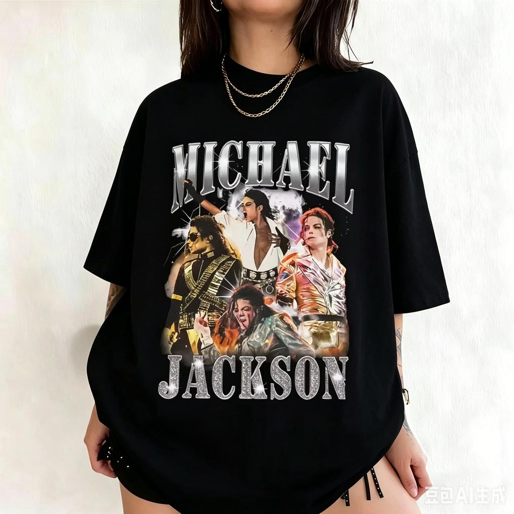 2026 Summer Classic Vintage Michael Jackson Graphic Tshirt Unisex Unisex Clothing Fashion Retro Gothic Rock Male Punk Oversized Y2k
