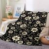 1pc Floral Pattern Lightweight Flannel Blanket, Comfortable and Warm Blanket, for Office and Camping Sofa Bed, Livingroom143