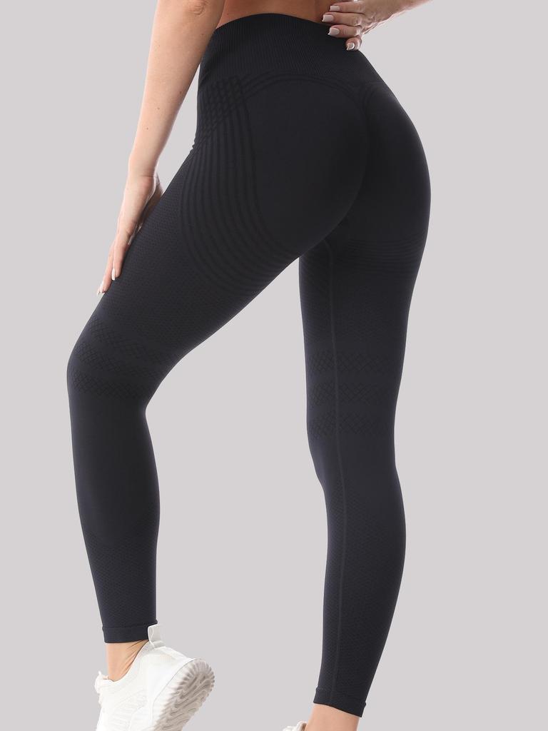 Seamless High Waist Butt-Lift Yoga Leggings for Women - Elastic Nine-Point Workout & Fashion Pants