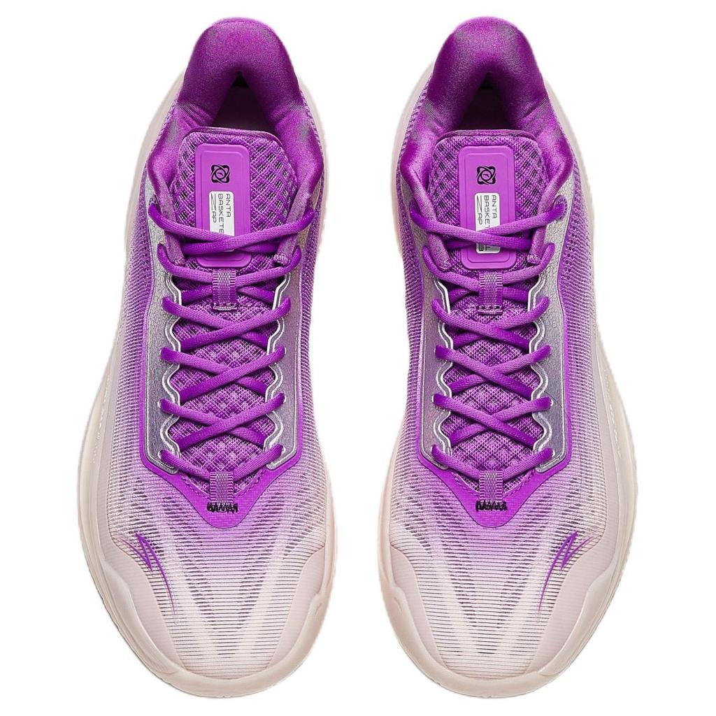 Anta Zap 3 Low top Front Fork Carbon Plate Basketball Shoes Men's White Purple 912531110Q-2