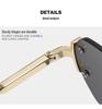 Trendsetting Frameless Metal Sunglasses: High-End Street Style for Men & Women