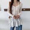 New ArrivalS Open Run Women S Rayon Rib Choker Strap Crop Cardigan