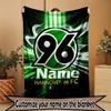 Custom Name Personalized Hannover 96 Football Print Blanket, Home Decor, Bedroom, Sofa, Camping, Couch, Gifts for Birthday Christmas