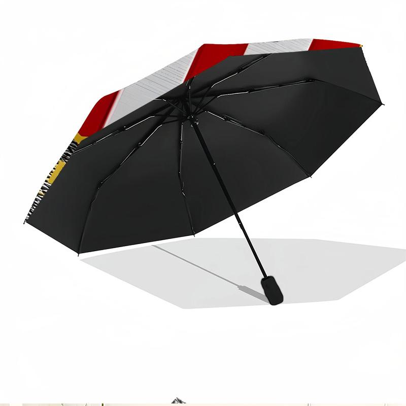 football club Print Automatic Open Close Umbrella, Portable Foldable Umbrella, for Outdoor Commute Camping Trip, Ideal Birthday Gift