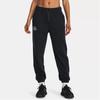 Under Armour Cartoon Letter Print Lace-Up High-Density Cotton Knit Training Pants Women pants Black 1379831-001