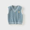 David Bella Children's Sweater Vest 2026 New Boys' Vest Knitwear Girls' Spring Outfit Academy Style Sleeveless Jacket