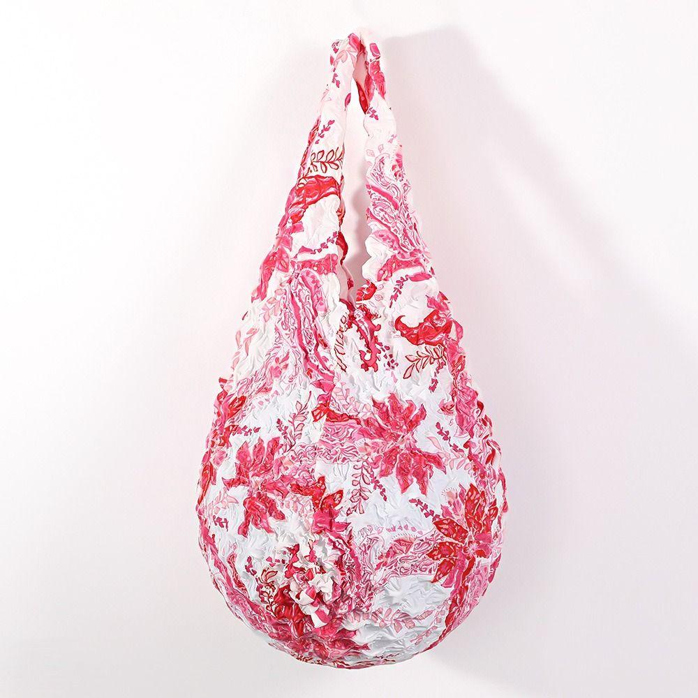 Large Capacity Pleated Flexible Shopping Bag Multi Purpose Foldable Storage Bag Travel