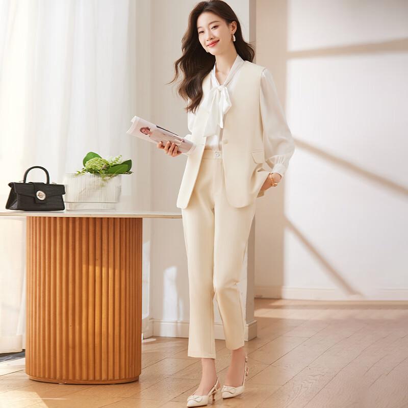 Women's Elegant Vest Suit Three-Piece Set