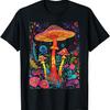 Trippy Trip Mushroom Psychadelic Art Flower Border T-Shirt(2)