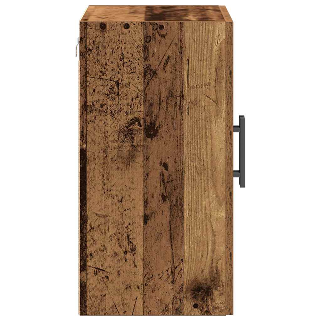 Wall Mounted Cabinet Reclaimed Wood Look 60 X 31.5 X 60 Cm Particleboard