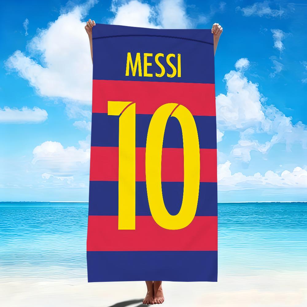 Fashion Cool Fc Art Number 10 M-M-MessiS Soft Printed Beach Towels Towel Swim Summer Holiday Vacation Bathing Pool Camp Gift