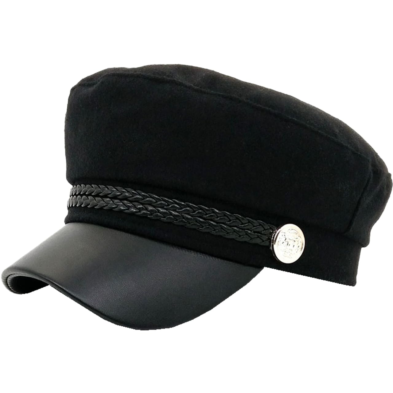 

Marine Gothic Going CZ315 [White Fang] Cap, Black, Casquette, Lolita, Hat, Out, Travel, Stylish, Women s, (Black) чорний