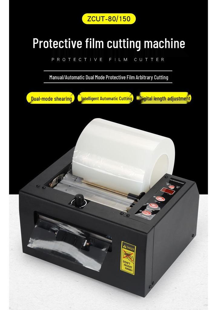 Fully Automatic ZCUT-80 Tape Cutter for Double-Sided, Transparent, High-Temperature, and Film Adhesive Tapes.