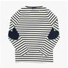 SainT JameS Women S T ShirT Elbow hearT paTch Bojani STripe Mari Tonic 8649 Ecru
