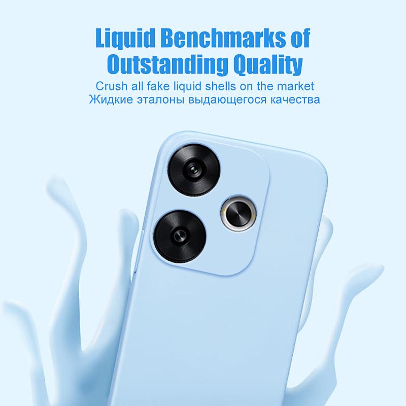 For Redmi Turbo 3 Turbo3 5G Case Luxury Square Liquid Silicone Phone Case For Xiaomi Redmi Turbo 3 Turbo3 Shockproof Soft Back Cover