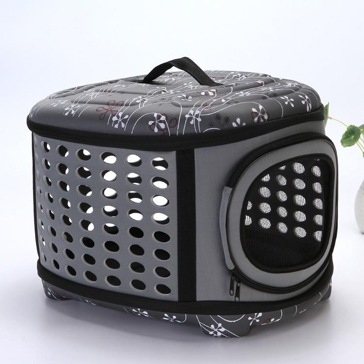 

New Top Selling EVA Pet Bag Outdoor Bag Foldable and Portable Car Pet Bag Carrying Crossbody Cat and DogBag Pet Outdoor Supplies 45x38x32cm серый