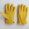 Durable Yellow Cowhide Work Gloves - Wear-Resistant, Non-Slip, All Leather