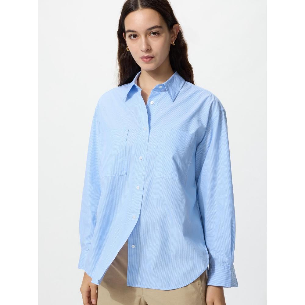 Uniqlo Cotton Oversized Shirt  Long Sleeve 