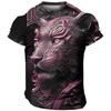 3D Harajuku Tiger Pattern Pánská trička Hip Hop Punk Styl Streetwear Móda Pulovr s krátkým rukávem do O Tričko nadměrné velikosti