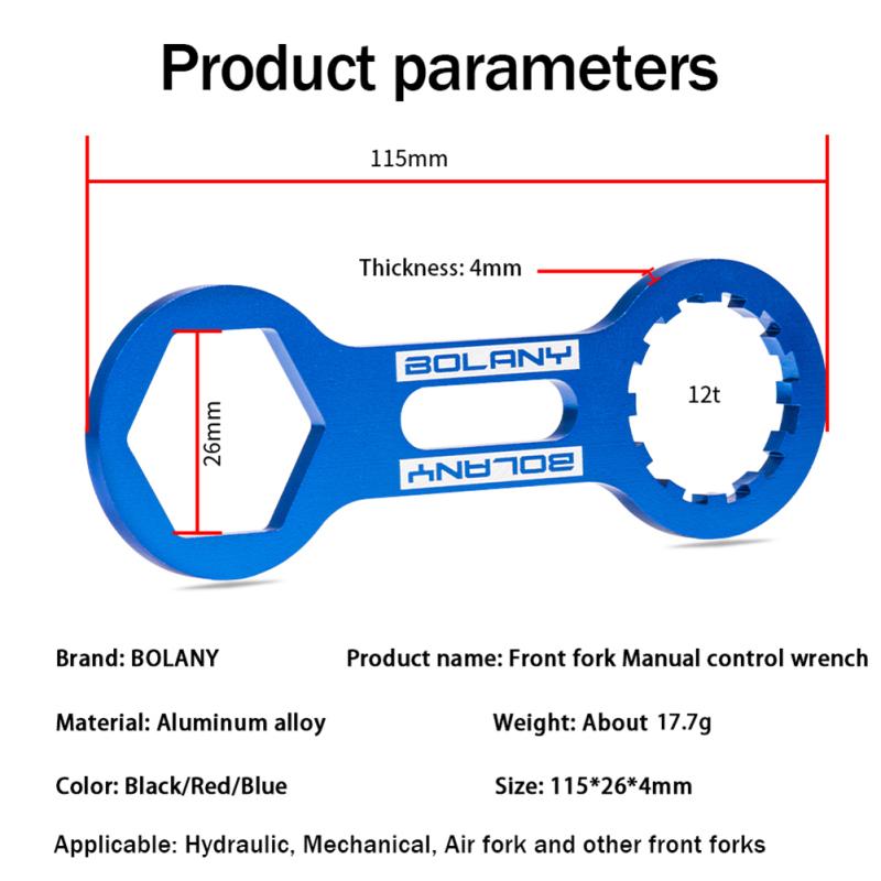 New! 12t 26mm MTB Suspension Front Fork Shoulder Cover Wrench Santuo XCR/XCT/XCM Removal Tool Bicycle