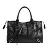 Street Style Pu Leather Tote Bag With Zipper Closure For Daily Use