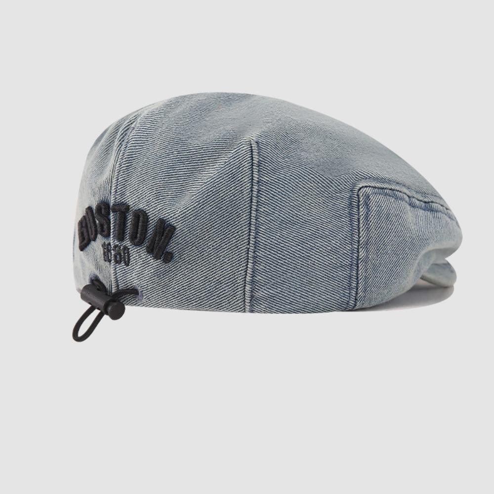 

Винтажная джинсовая кепка с язычком утки, регулируемая завязками, модная шапка-берет для детей светло-синий