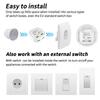 RF433 Wireless Remote Control Smart Switch - Battery-Free, Wiring-Free, Dual Switch For Smart Home Lighting Appliances Up To 10A