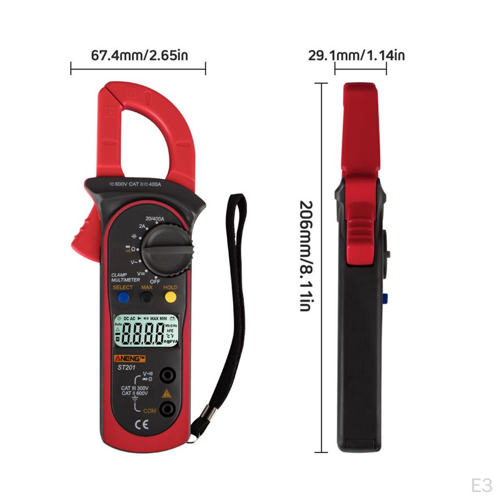 4000 Counts Auto-Ranging Clamp Meter, Digital with Amp,, and Resistance Test