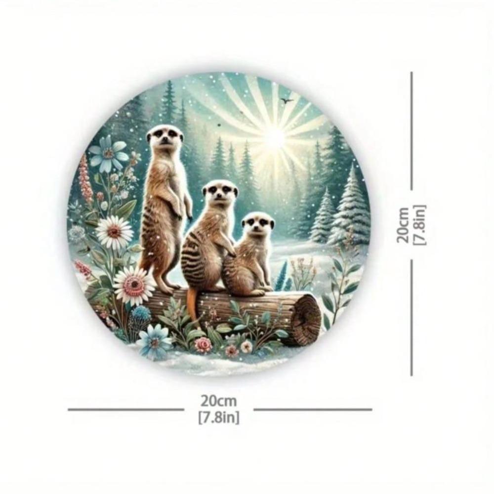 Retro Rustic Winter Animal Metal Art Sign Vintage Home Wall Decor