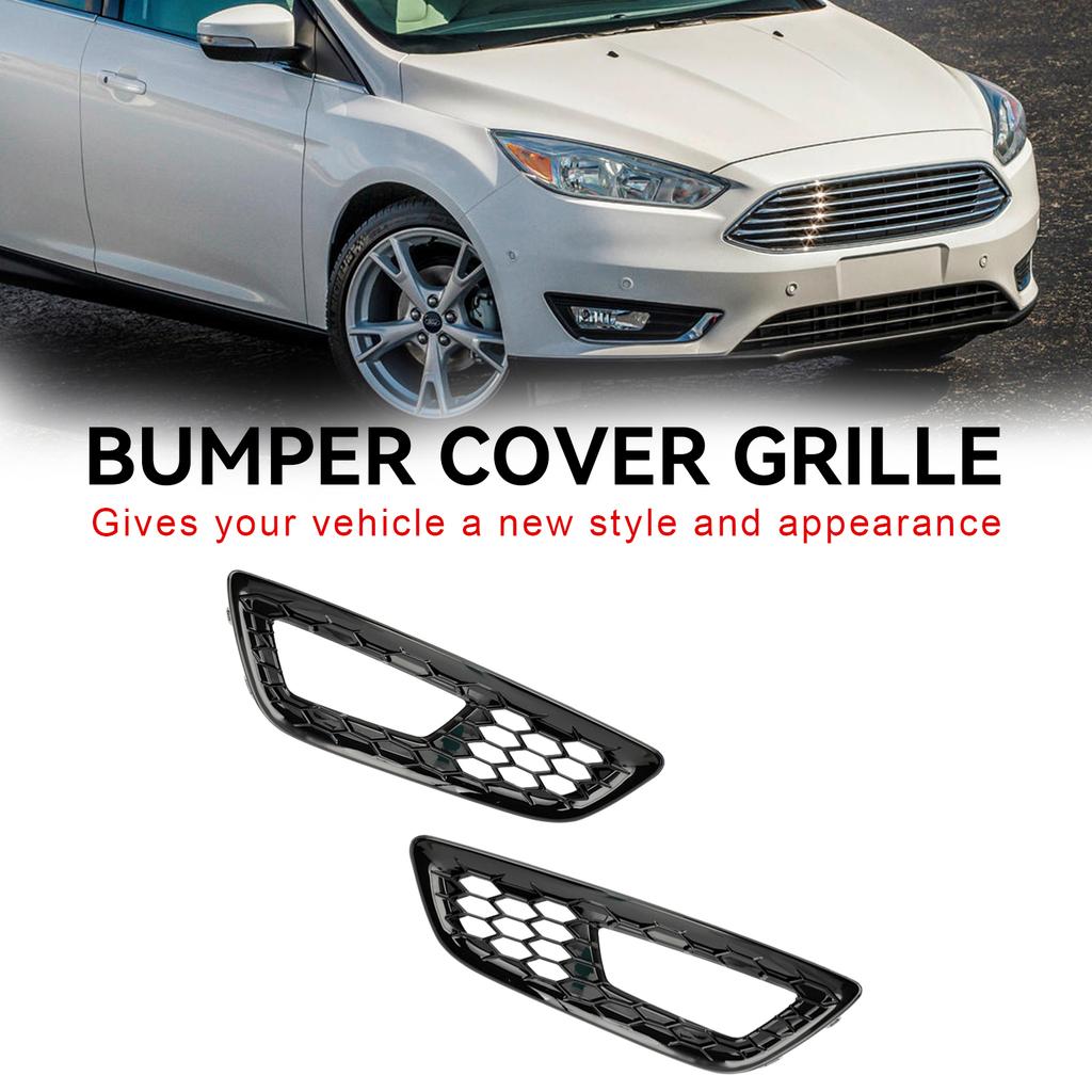 2PCS Front Bumper Fog Light Lamp Cover Bezel Grille Fit Ford Focus 2015-2018