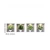 New 4PCS Tropical Green Plants Potted Plant Wall Stickers for Bedroom, Living Room, Entrance, Home Wall Decoration Stickers