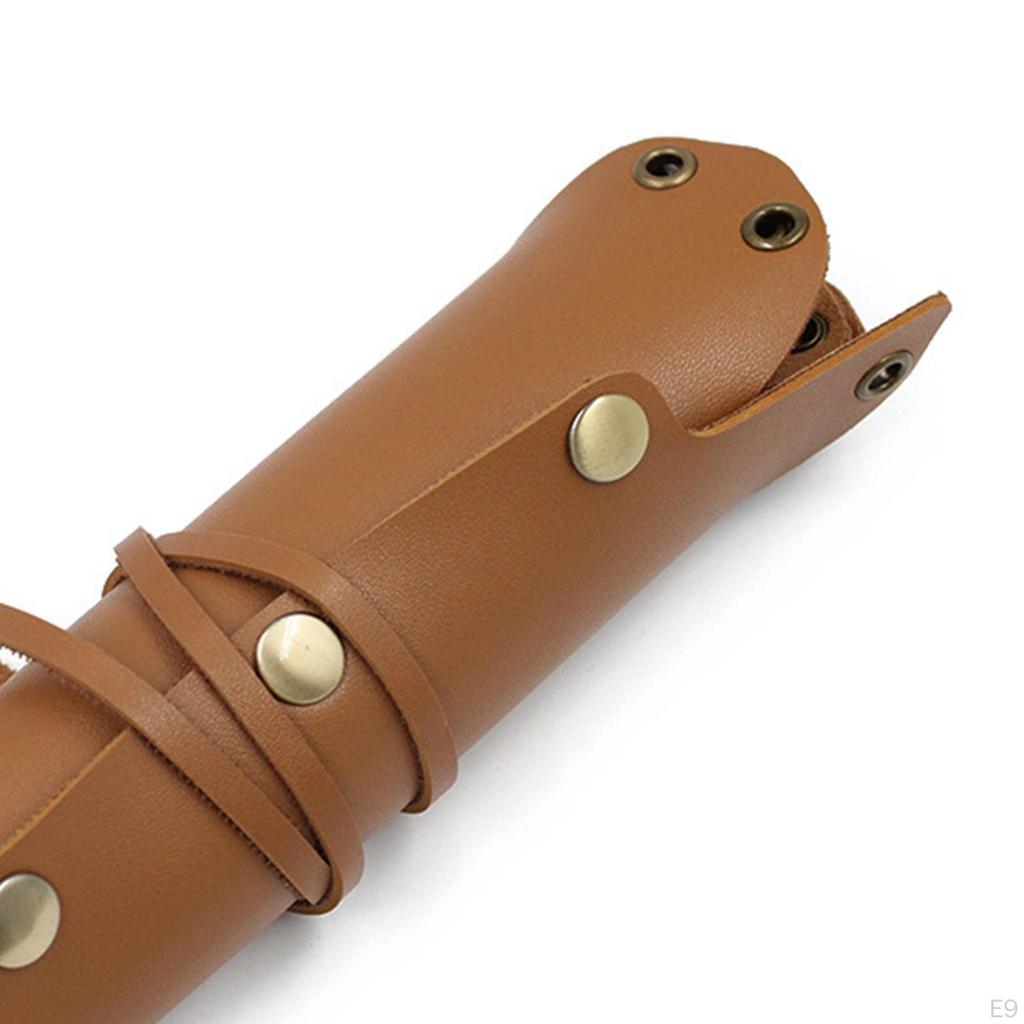 Gasbehållare PU Läder Retro Flat Tank Cylinder Skyddsväska för camping utomhusvandring