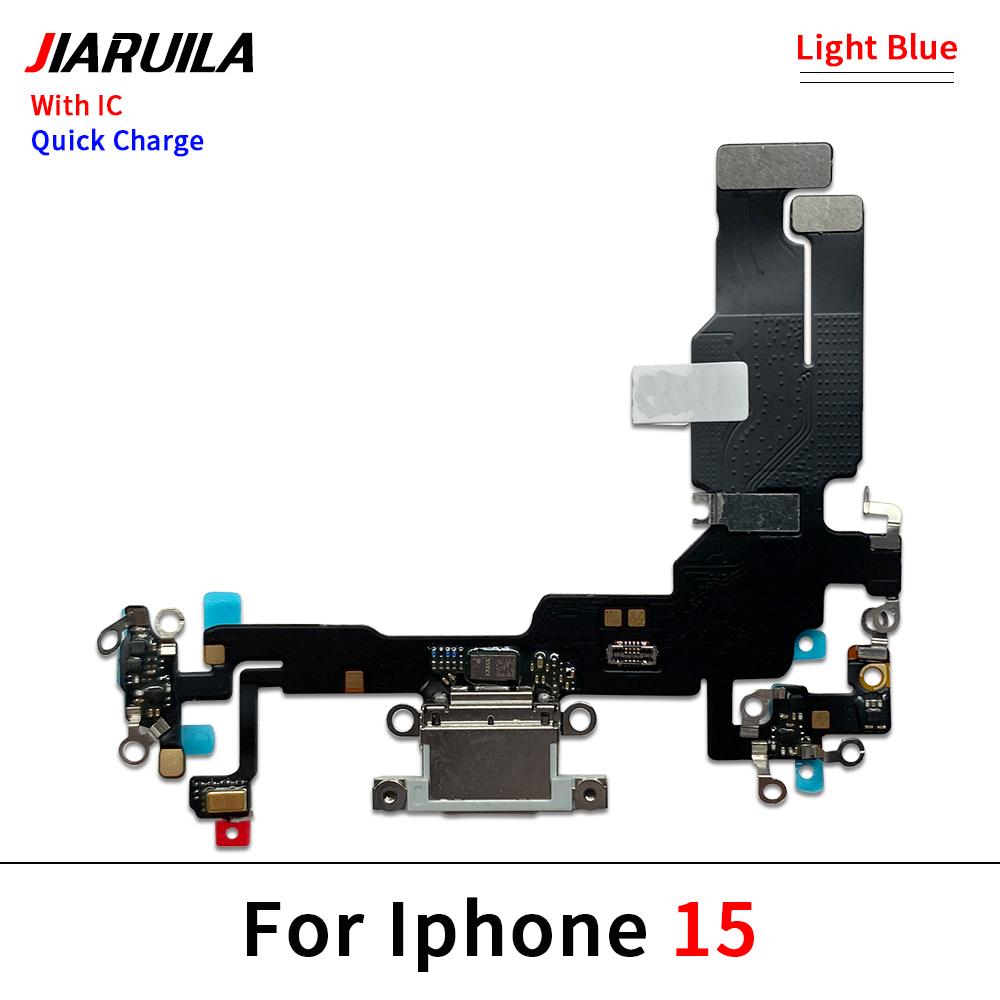 NEW USB Charger Charging Port Dock Connector Microphone Board Flex Cable For iPhone 15 / 15 Plus / 15 Pro