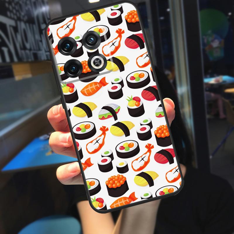 Sushi Maki Rice Kitchen Food Cute Funda For OnePlus 13R 13 12 R 11 9 10 Pro 8T 9RT 10T OnePlus Nord CE 4 2 3 Lite N20 N30 Case