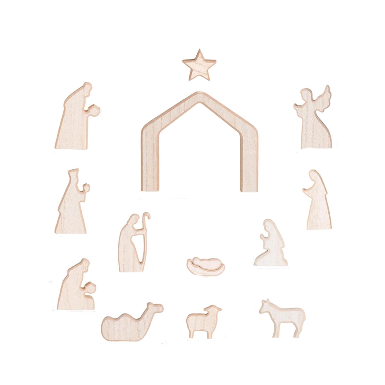 The Empty Tomb Easter Scene Cross Easter Wooden Decorative Desktop Ornament