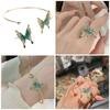 Adjustable Starbursts Butterfly Bracelet Rings Combo Set Fashionable Jewelry Accessory Set for Trendy Women Ladies