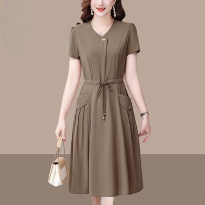 Elegante Abito Estivo Ampio per Donne Plus Size Moda Maternità alla Moda Nascondi Pancia Snellente Comfort