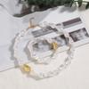 GEMCHIC Women's Irregular Baroque Pearl Necklace and Bracelet Set, Gold Tone Alloy Jewelry