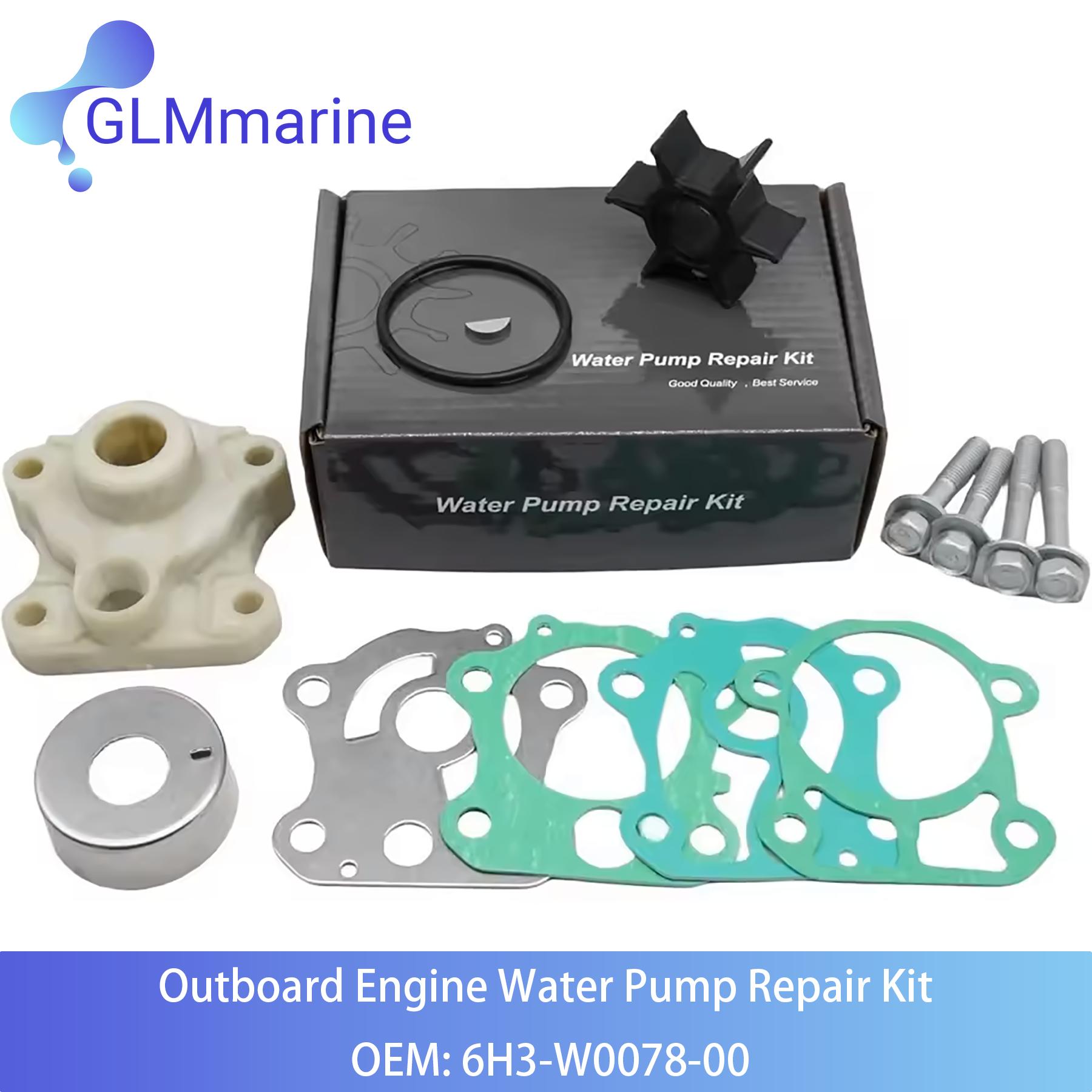 6H3-W0078-00 Fit for Yamaha Outboard 50HP 60HP 70HP Boat Engine Parts Water Pump Repair Kit 6H3-W0078-01 6H3-W0078-A0 18-3465 6H3-W0078-00