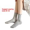 Elegant Embroidered Bowknot Mesh Middle Calf Socks Comfortable Stretch Cotton Solid Ruffle Frilly Ankle Socks for Women