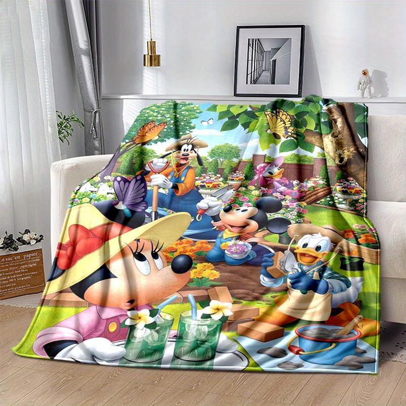 1 ks, Disney Zahradní dobrodružství Dekorační deka na domov, Flanelový přehoz na pohovku, Perfektní dárek do ložnice, obývacího pokoje, na cesty