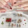 Christmas Colorful Resin Nail Decoration Accessories DIY Nail Glamour Christmas Tree Snowflakes Design Stereoscopic for Salon