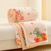 High Quality Warm Floral Printed Blanket Cozy Double-Layer Thick Sofa Blanket for Home Flannel Bed Sheets for Autumn and Winter