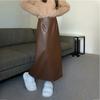 Loose Outer-Wear Women's Early Autumn Slim-Fitting Midi Skirt High Waist Long Skirt With Split Design