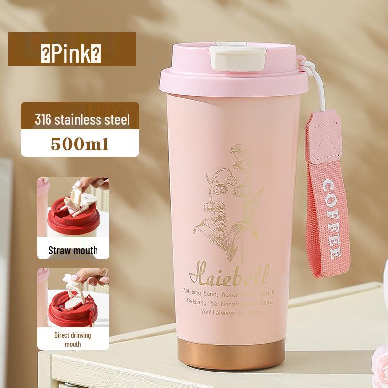 Rising Coffee Smart Temp Display Insulated Travel Cup - Women's High-Value, Large Capacity, Student & Car Friendly