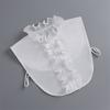 Sweet Edge of Fungus Fake Collar for Women Shirt Front Ties Detachable Collar Stand Dress Sweater False Collar Accessory