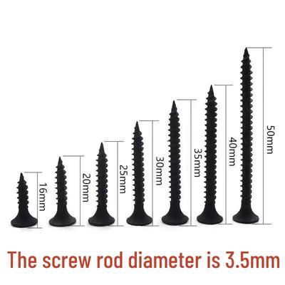 High-Strength Black Phillips Flat Head Drywall Screws for Woodworking and Gypsum Board