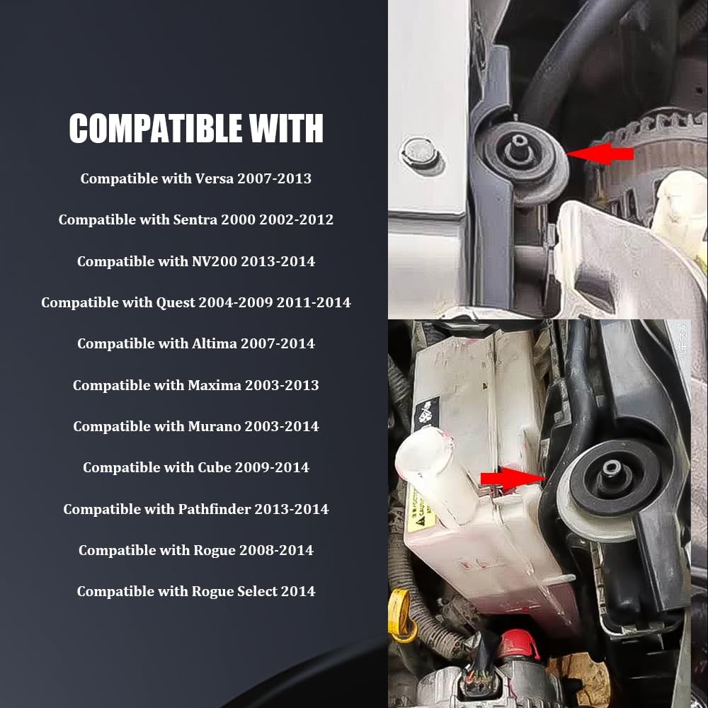 4PCS Car Radiator Mount Bushing, Automotive Radiator Parts, Rubber Radiator Bracket, Car Accessories Fit For Altima Murano Pathfinder Quest Rogue,