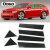 6Pcs Car Window Pillar Posts Trims Cover Sticker Exterior Parts for Chrysler 300/300C/Dodge Magnum 2005 2006 2007 2008 2009 2010