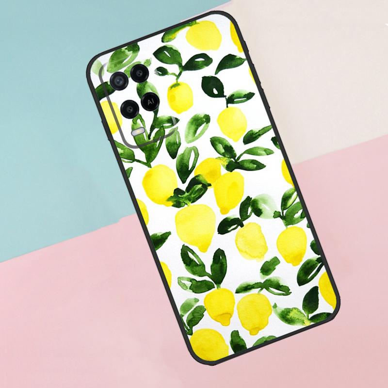 Summer Fruit Lemon For Oppo A74 A94 A54 A80 A78 A98 A40 A60 A18 A38 A58 A15 A17 A77 A57S A16 A76 A96 Phone Case